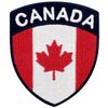 Canadian Flag Shield Embroidered Iron-On / Sew On Patch