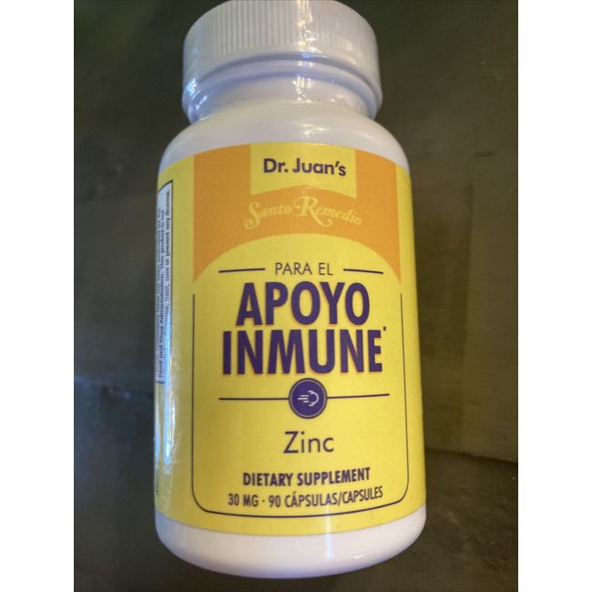 Santo Remedio Para El Apoyo Inmune Zinc Dietary Supplement 30 Capsules 30mg