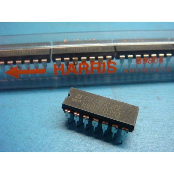 (5) HARRIS CD74HC30E OCTAL SINGLE CHANNEL NAND GATE 14P DIP