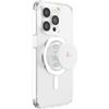 Rose Initial Letter K Heart Minimalist White PopSockets MagSafe PopGrip for iPhone