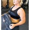 ENELL Women's Full Coverage High Impact Sports Bra (100) (US, Numeric, 2, Regular, Regular, Black)