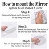 Oval Wall Mounted Acrylic Mirror: Frameless, Easy to Stick, Strong, Lightweight