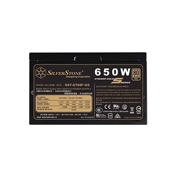 silverstone technology 650w computer power supply psu fully modular with 80 plus