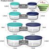 Glass Food Storage Containers with Lids Meal Prep Containers８Pac