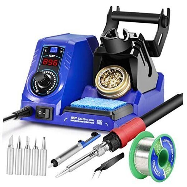 926LED V1 110W Soldering Iron Station Kit with Lead-free Solder Wire, 5