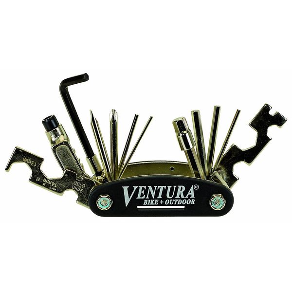 Ventura Deluxe Folding 18 Function Tool Set (Black)