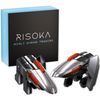 RISOKA 2x Mobile Gaming Trigger - With 4 Buttons - Compatible with PUBG Mobile & COD Mobile - Compatible with iPhone & Android - Phone Game Controller Accessories Smartphones