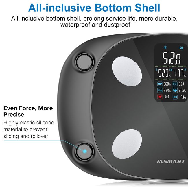 INSMART Bathroom Scale Smart Body Weight Scale Body Balance BMI 180KG Body  Fat Digital Bioimpedance Scale for Human
