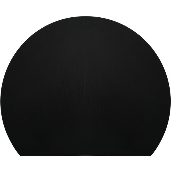 MUAMUA Cutting Board, Black, Elastomer, Dishwasher Safe, Round, High Quality, Heat Resistant, Antibacterial, Black, Cutting Board, Approx. 13.8 x 11.4 inches (35 x 29 cm), Lightweight, Kamaboko Shaped