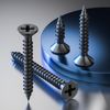Wensilon (600Pcs) #8x5/8 Black Wood Screw Quick Metal Self Tapping Flat Head