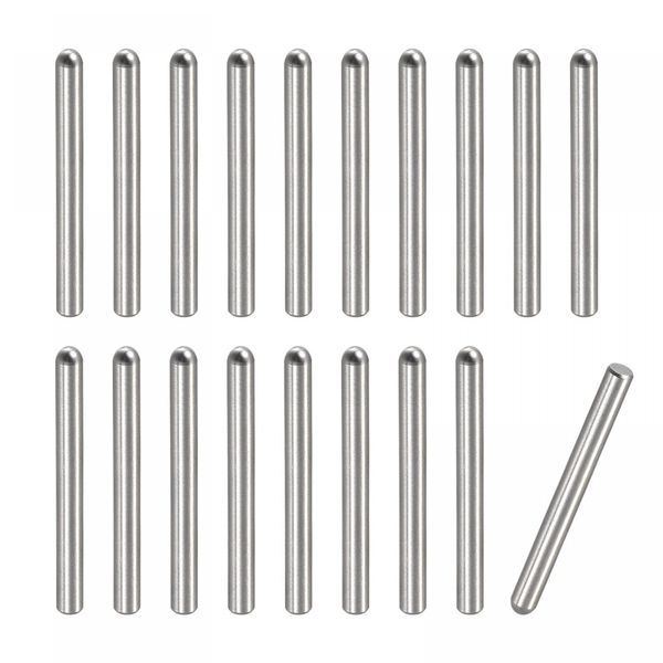 uxcell Dowel Pins 304 Stainless Steel Round Head Flat Beveled End Dowel Pins Wood Bunk Bed Shelf Peg Support Shelf Fixing Element 2x25mm Pack of 20