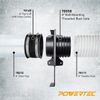 POWERTEC 70358 4 Inch Wall Mounting Blast Gate with Bracket, Threaded, 1 PK