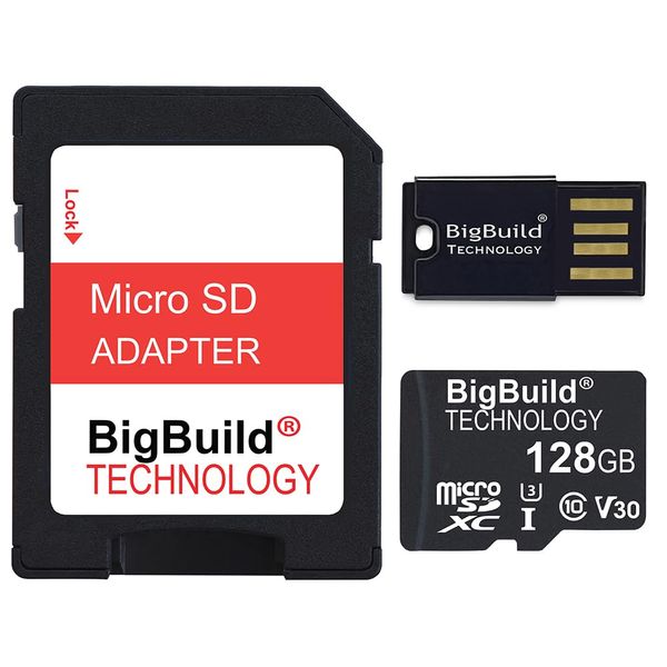 BigBuild Technology 128GB ultraschnelle 100MB/s U3 microSDXC Speicherkarte Kompatibel mit für Xiaomi Redmi Note 8/8T, 11 Pro/Pro+, 11s, 1E Pro, Y1 Lite Mobile