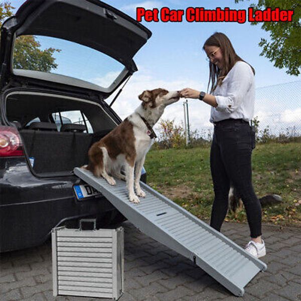 59x15.8 Inch Folding Dog Ramps for SUV Truck Car Ramp Stairs Step Ladder for Pet