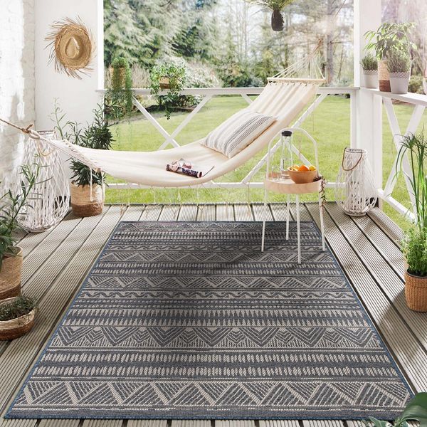 Rugshop Outdoor Outdoor Rugs Bohemian Geometric Indoor Outdoor Carpet 5x7 Rugs