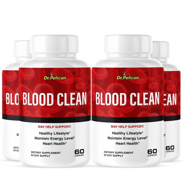 Blood Clean- Blood Support- 4 Bottles- 240 Capsules