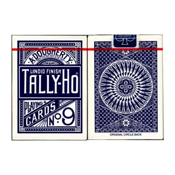 Tally Ho Poker Cards No. 9 with Circle Back in Blue