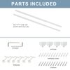 2 Pack Heavy Duty 1 Inch Diameter Single Curtain Rods 36-72” Adjustable Wi