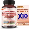 Cayenne Pepper Ginger Turmeric Berberine - Digestion, Gut Heath Support - Made i