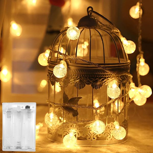 fogman Illuminated Fairy Lights String Lights Decorative LED (White (3m Battery))