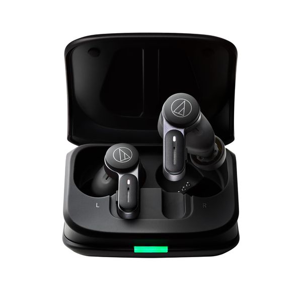 Audio-Technica ATH-TWX7 Wireless Earphones, Bluetooth Noise Canceling, Up to 20 Hours of Playback, Enhanced Call Quality, Multi-Point Support, Noise Cancellation, Hitherthrough, Low Latency Mode, LDAC