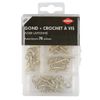 Cogex 85272 Hinge Hook Assortment, Gold, Set of 78 Pieces