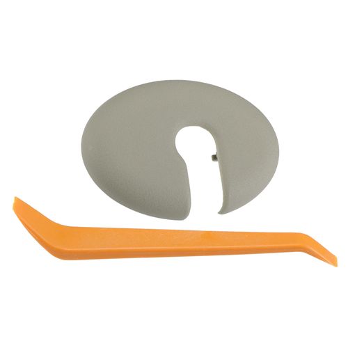 TUCKBOLD Makeup Mirror Cover Sun Visor Cap Clip for Toyota Corolla Robust No.7431752010B1 | Front Right Side Sun Visor Bolt Cover Grey with Flat Pry Bar 1 Set