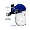 Blue Eagle Full Face Impact Resistant Safety Faceshield (B1BL+FC48) | Clear | Extrusion-Grade Polycarbonate Visor | 1 Set + Replacement Visor