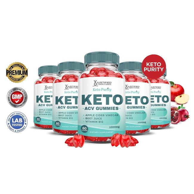 Keto Purity ACV Gummies 1000MG Apple Cider Vinegar 300 Gummys