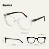 OPULIZE KOI Reading Glasses - Large Rectangular Frame - Clear - Mens Womens - Spring Hinges - R50-C - +1.50
