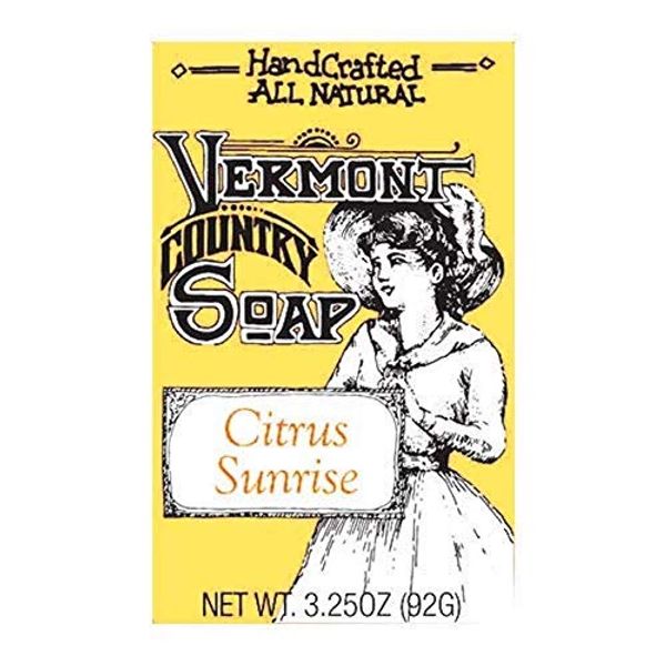 Vermont Soap Organic Soap, Solid Facial Cleansing Soap, 3.2 oz (92 g) (Citrus Sunrise)