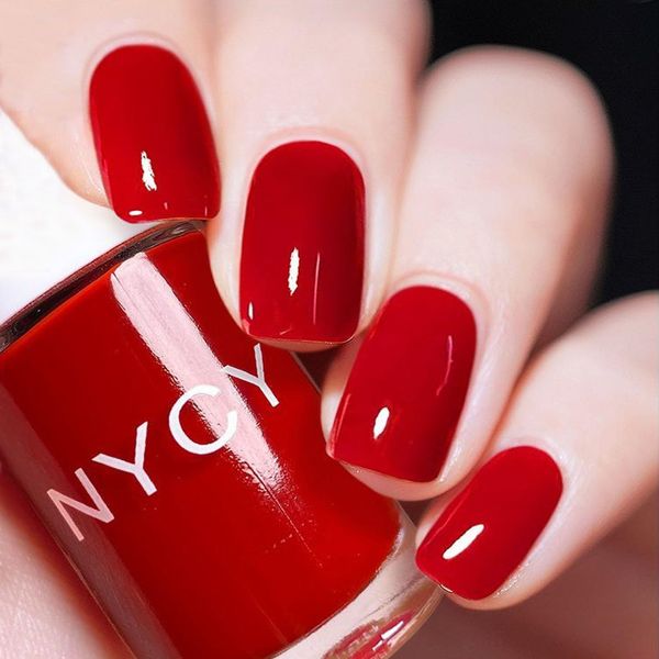 DMQ Red Nail Polish, Quick Dry Burgundy Red Nail Varnish, Long Lasting Wine Red Cherry Red Nail Paint Gel for Women DIY Manicure at Home, 10ml