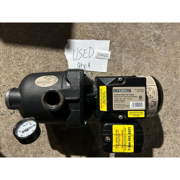 Everbilt J100A3 Shallow Well Jet Pump 115/230V 60HZ