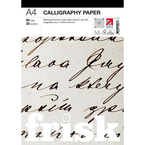 Frisk A4 Calligraphy Paper Pad, Parchment