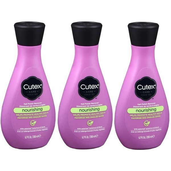 Cutex Nourish Nail Polish Remover 6.76oz (3 Pack)
