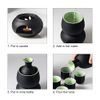 Ceramic Sake Set Cups with Warmer Keep Sake Storage Gift Box, Traditional Porcelain Pottery Hot Saki Drink, 9pcs include 1 Stove 1 Warming Bowl 1 200ml Sake Bottle 6 Cup