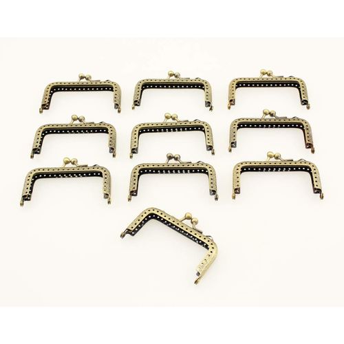 Olive-G Square Antique Gold Hole Tips Set of 10 8.5cm Handmade