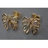 Beautiful 14K Solid Yellow Gold D-Cut Butterfly Stud Earrings.