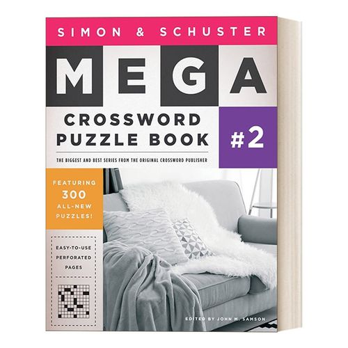 Simon & Schuster Mega Crossword Puzzle Book #2 英文原版 西蒙与舒斯特超级纵横字谜书2 英文版 进口英语原版书籍