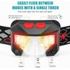 2X LED Headlamp Headlight USB Rechargeable Flashlight Head Light Torch 8 Modes