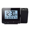 Projection Alarm Clock LED Display Projector Clock with Backlight Battery Powered Rotate Alarm Clock (Black)
