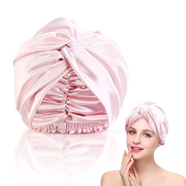 Hair Wrap Satin with Elastic Band,Sleep Cap Sleep,Sleeping Head Cover,Silk Cap for Hair Preventing Frizz,Hair Cap Silk for Sleeping Double-Sided for Women to Washing,Skin Care,Chemotherapy 1Pc,Bloody