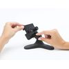 WeatherTech DeskFone Two View Universal Phone Holder for Flat Surfaces, Office, Kitchen, Nightstand - Black Plastic Knobs