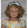 WEE 3 NORMA Doll Wig SZ 15/16 BLONDE Full Head Short Ringlets & Curly Bangs NWT
