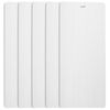 DALIX Arctic White Vertical Blind Texture Slats Window Size 58.5 Qty 5 Pack