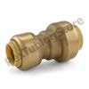 1/2" x 3/8" Sharkbite Style Push-Fit Lead-Free Brass Reducing Coupling Fitting