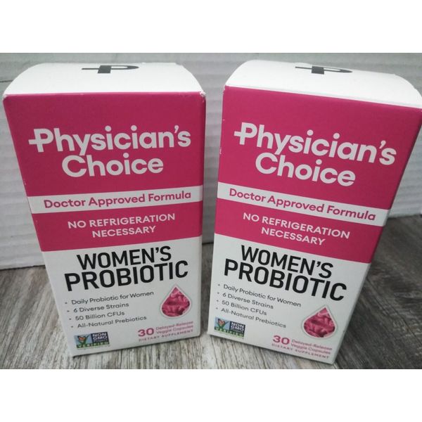 NEW Physician's Choice Women's Probiotic 30 Veggie Capsules EACH ( 2PK BUNDLE)