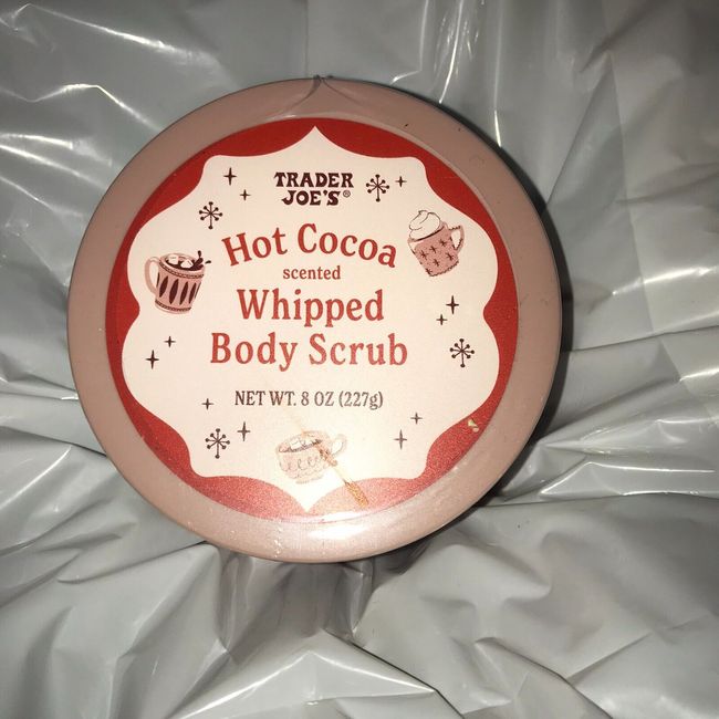 Trader Joe's Hot Cocoa Whipped Body Scrub Exfoliator Skin Care Holiday 8 oz