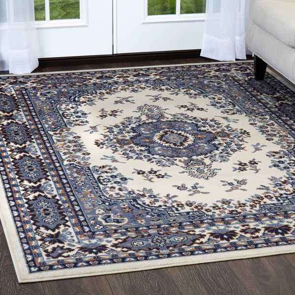 Persien WHITE AREA RUG 2 X 3 MAT ORIENTAL CARPET 69 - ACTUAL 1' 10" x 2' 11"