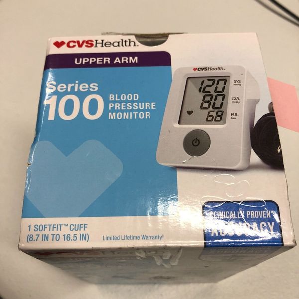 CVS Health Series 100 Blood Pressure Monitor for Upper Arm SoftFit Cuff White